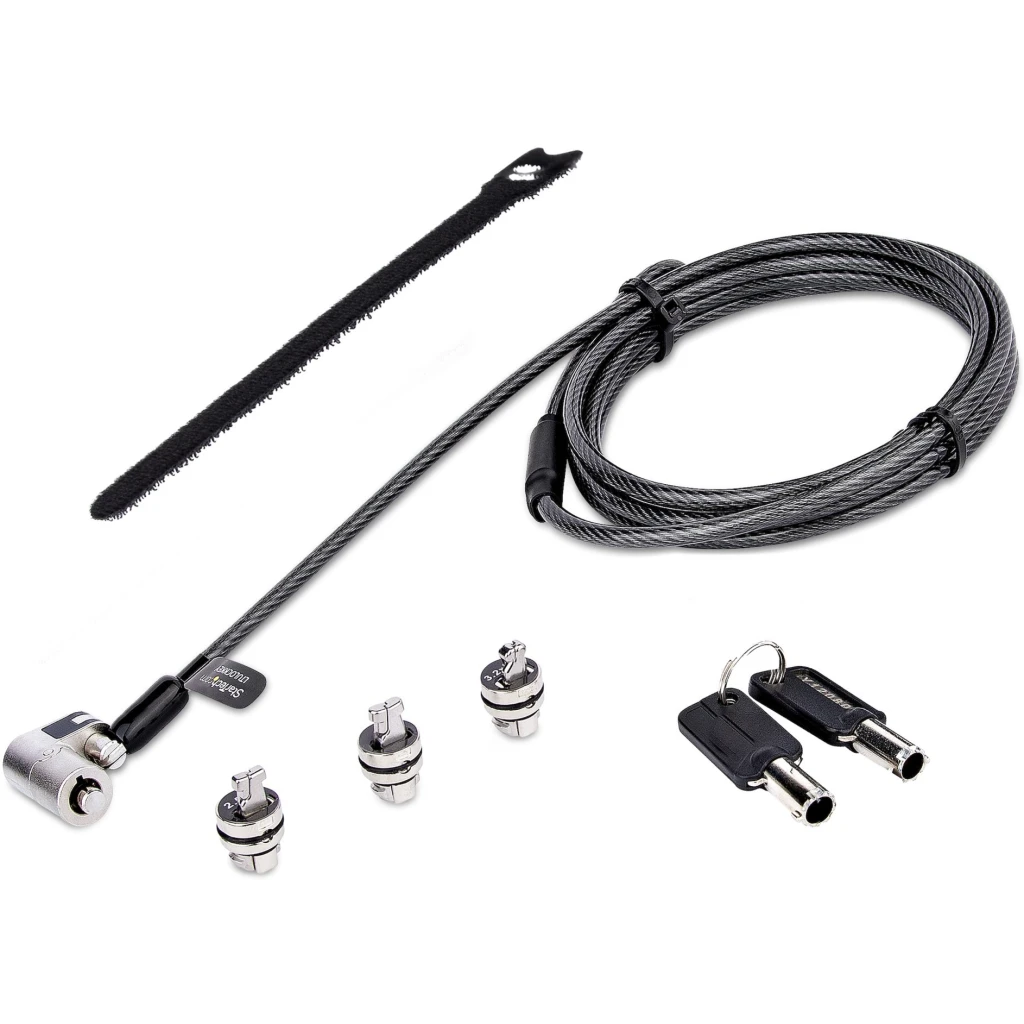 Imagen 5 de Cable de Seguridad StarTech Univ laptop K-Slot Ranura Nano 2mts Acero c/llave