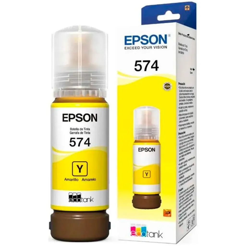 Botella de Tinta Epson T574 Amarillo, EcoTank L8050/L18050, 7.300 Páginas 70ml
