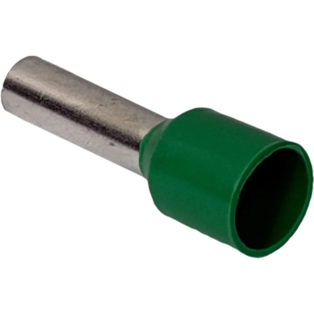 Imagen 1 de Verde 6,0mm2 12/20mm 100-unid AWG10 Ferrules Terminal Aislado Crimpeab
