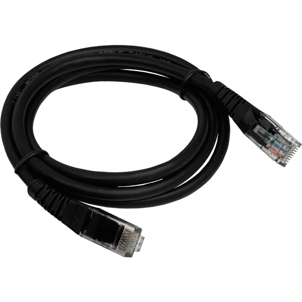 Imagen 1 de Cable de Red Linkmade Cat5e LSZH Inyectado Unifilar 1 Metro Volor Negro