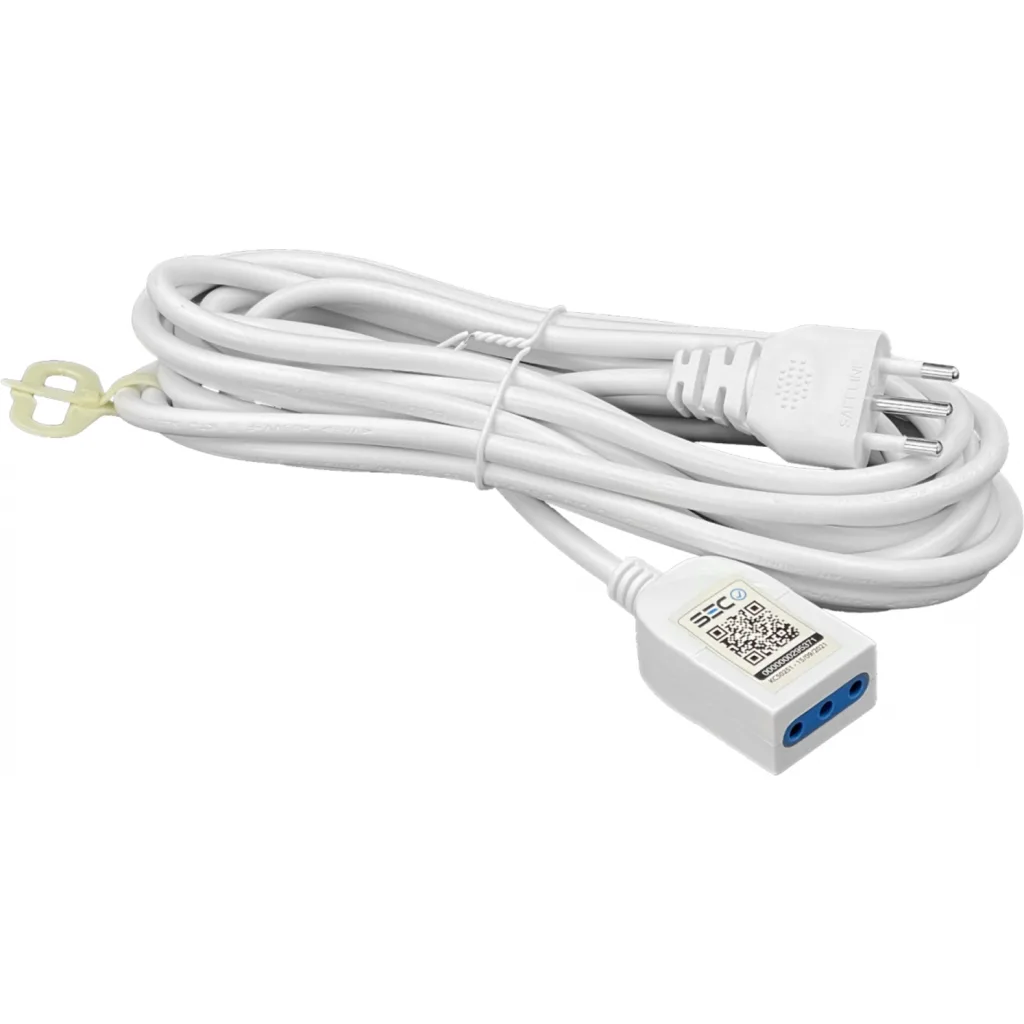 Imagen 1 de Alargador Extensión Eléctrico 6A Enchufe Chileno 3mts Color Blanco