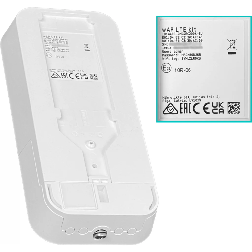 Imagen 1 de MIKROTIK LTE1-2-3-7-8-20 1-Sim U.FL Ext 2,4GHz 22dBm 2x2-2dBi 1-100 L4