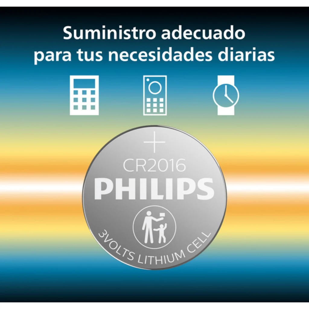 Imagen 3 de Pila CR2016 Philips, 5 Unidades