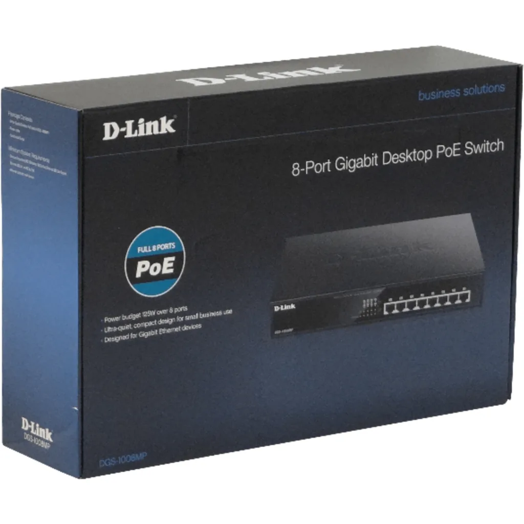 Imagen 2 de Switch D-Link 8 Puertos RJ-45 Gigabit Ethernet 10/100/1000 PoE+ No Administrador