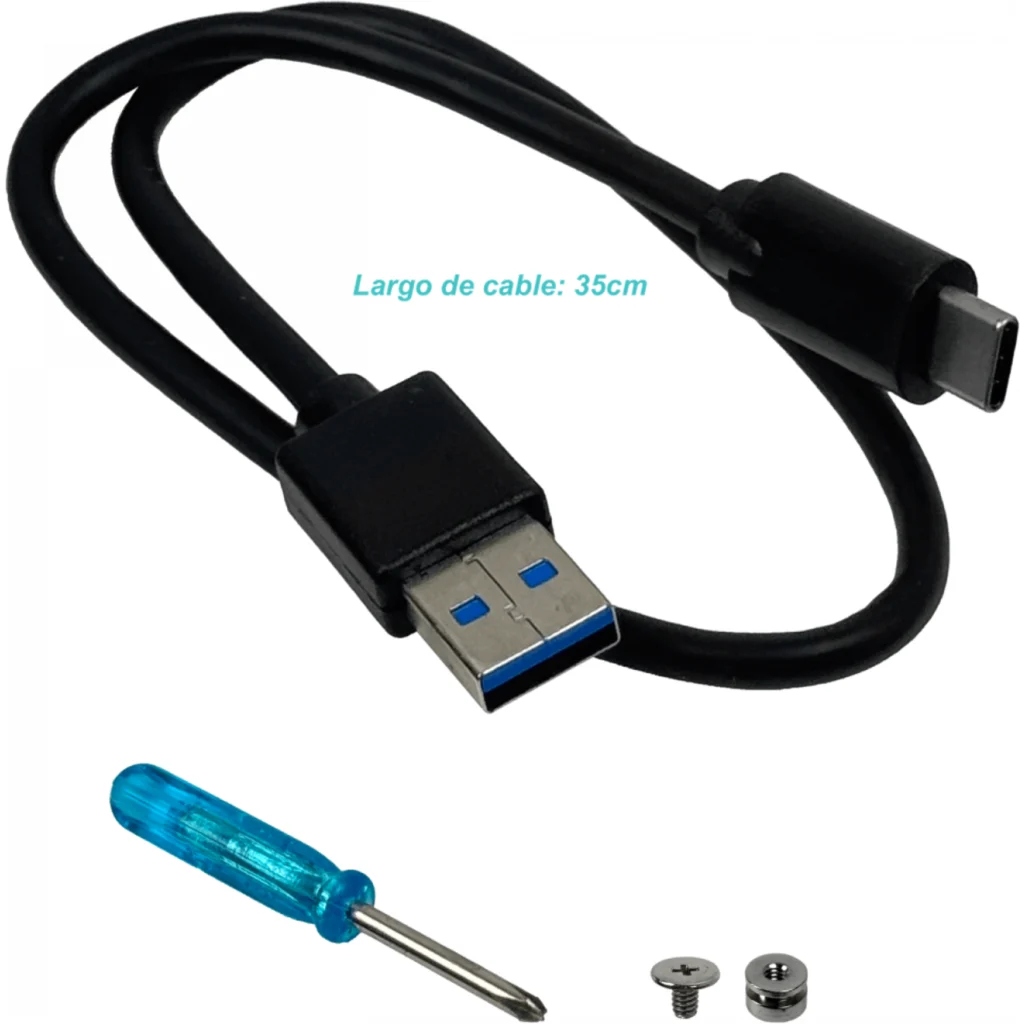Imagen 5 de M.2 NGFF Cofre 3.0 Tipo-C Tipe-A para SSD 6gbps inc-Cable