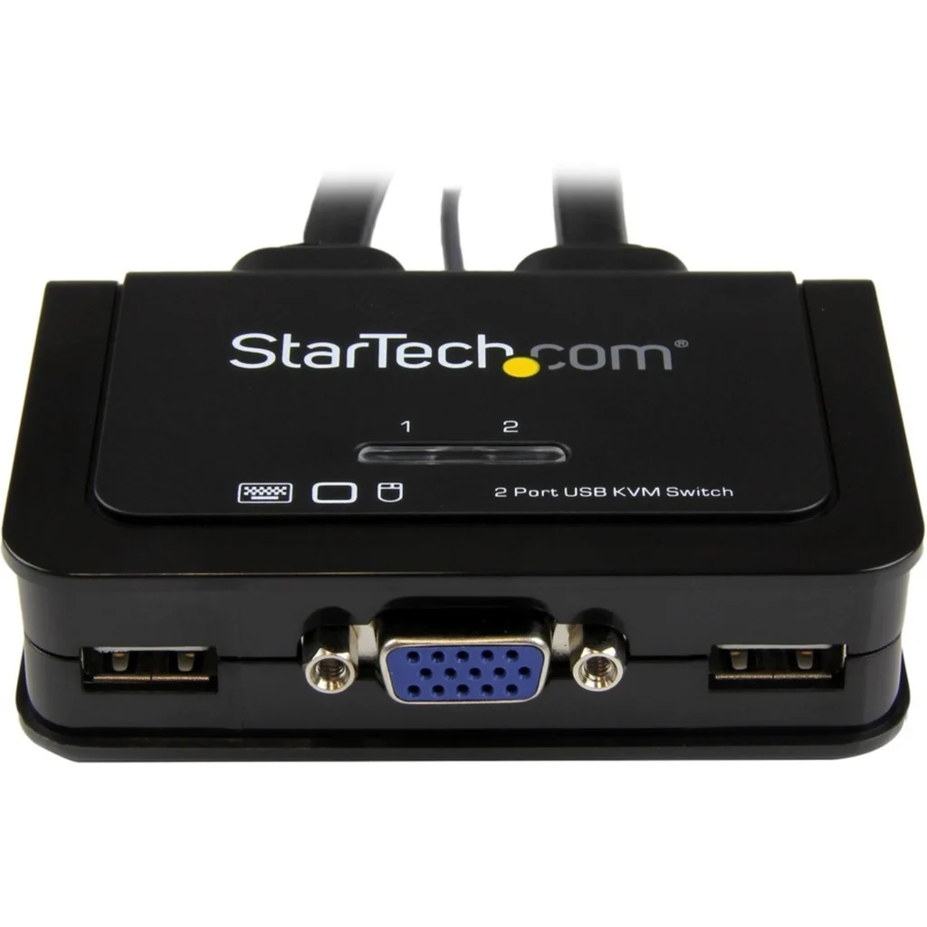 Imagen 5 de StarTech.com Switch Conmutador KVM de Cable con 2 Puertos VGA USB Alimentado por USB con Interruptor Remoto - Conmutador KVM - 2 x KVM port(s) - 1 usuario local - sobremesa