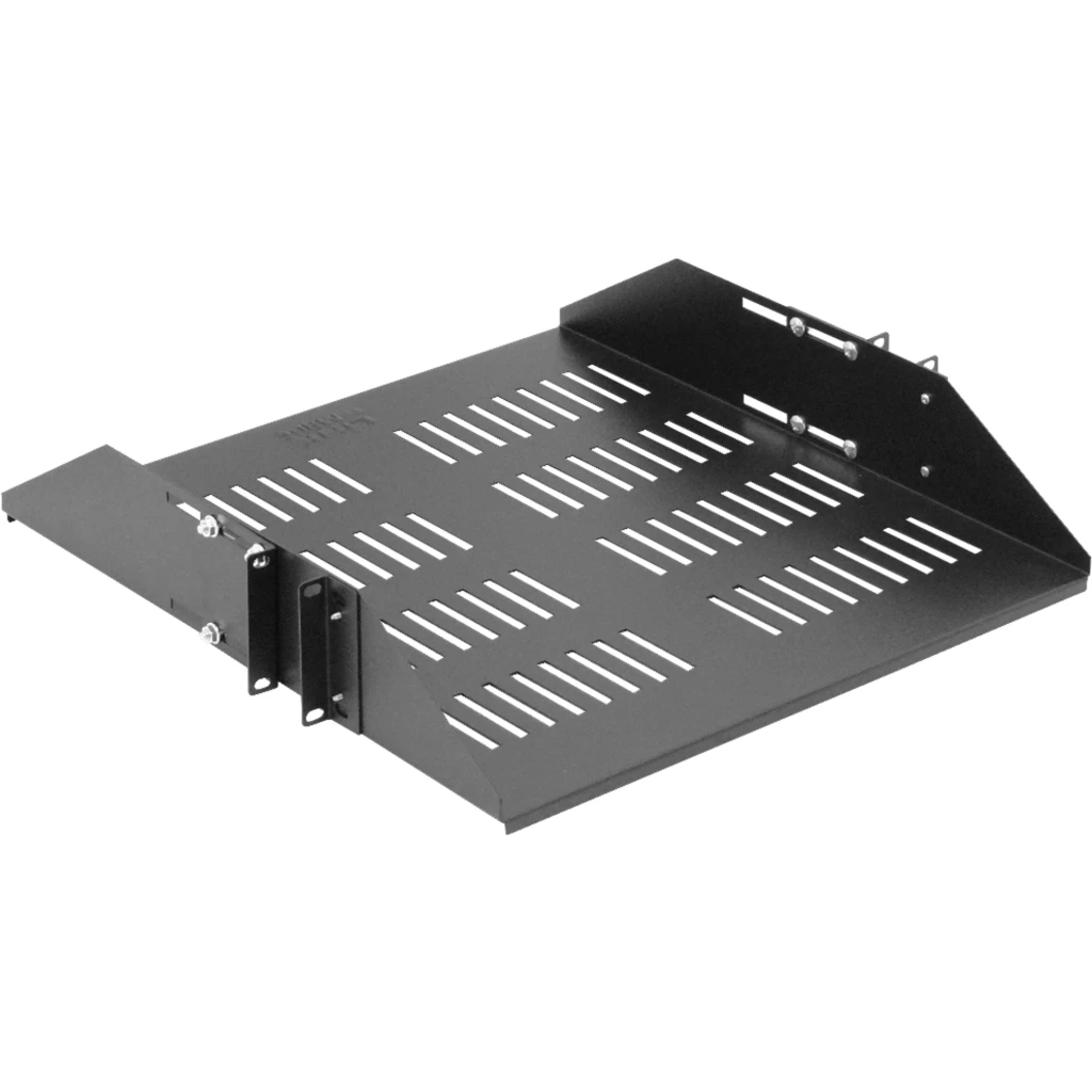 LINKMADE 2U Bandeja Central Ventilada Ajustable Negra 60cm
