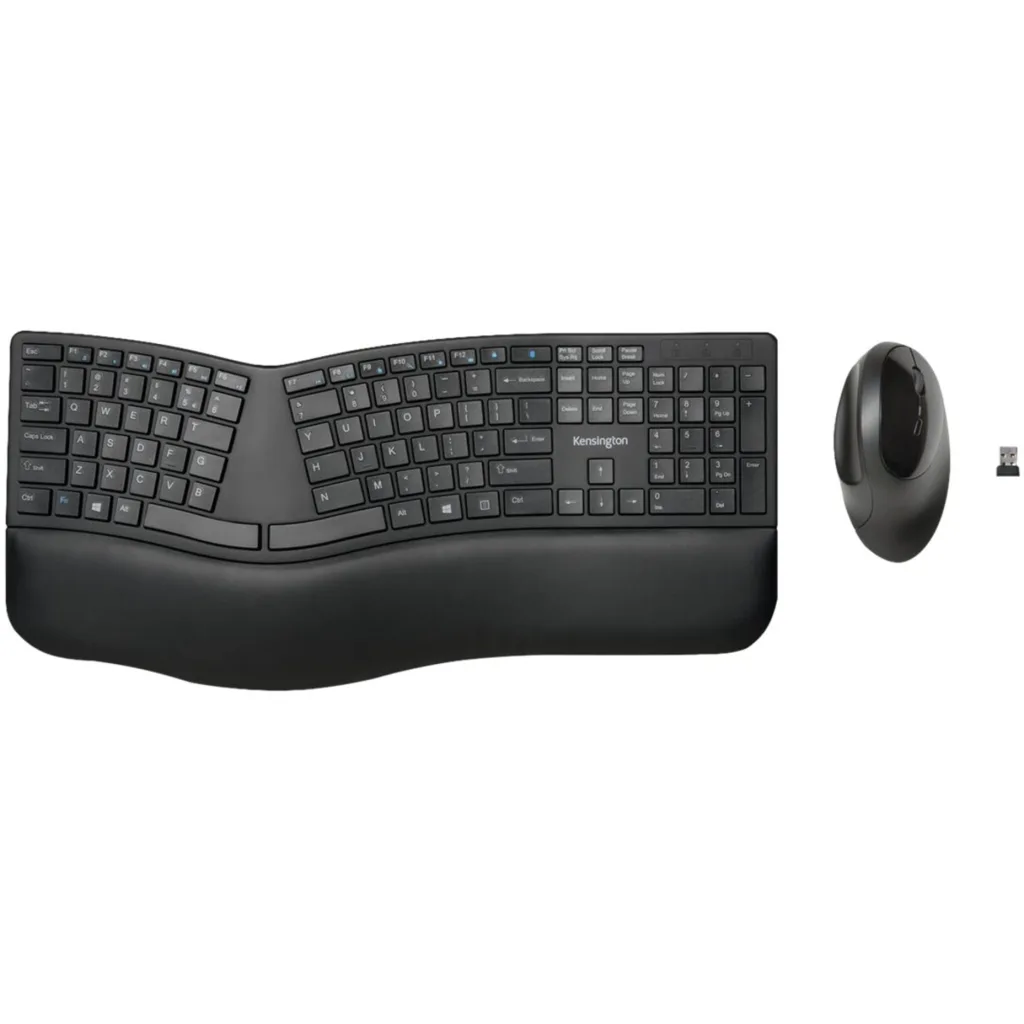 Imagen 11 de Kit Teclado Mouse Inalámbrico Ergonómico Kensington Pro Fit Ergo Bluetooth Negro