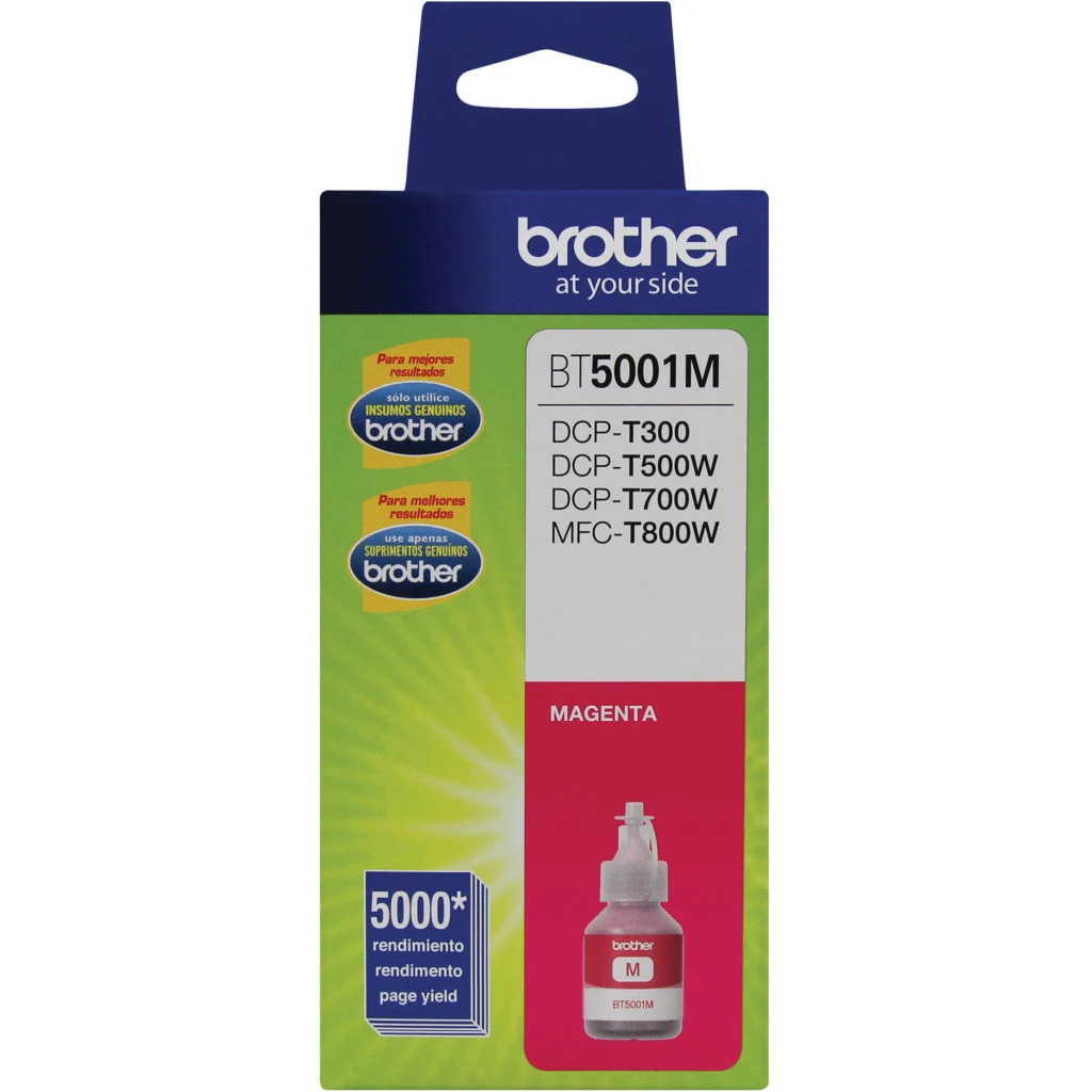 Botella de Tinta Brother BT5001M Magenta DCP-T300/T310/T500/T510 5000Pág 41.8ml
