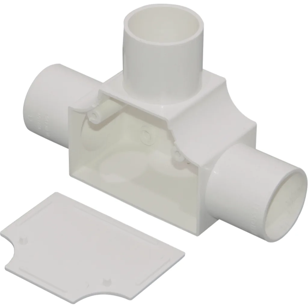 LINKCHIP 32mm Tee con Tapa para Tubo PVC Blanco Derivacion en T