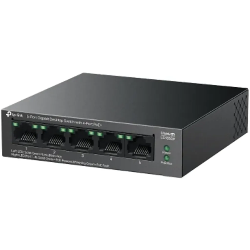 Imagen 2 de Switch TP-Link LS105GP, Gigabit de sobremesa de 5 puertos con 4 puertos PoE+