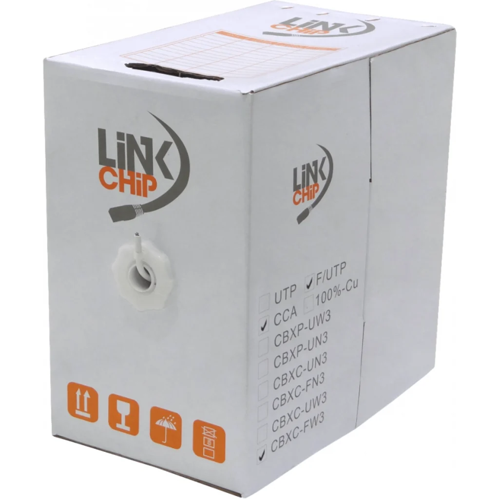 Imagen 1 de LINKCHIP AWG25/0,45mm CCA ExteriorPE Blanco Cable F/UTP 305mt Aleacion