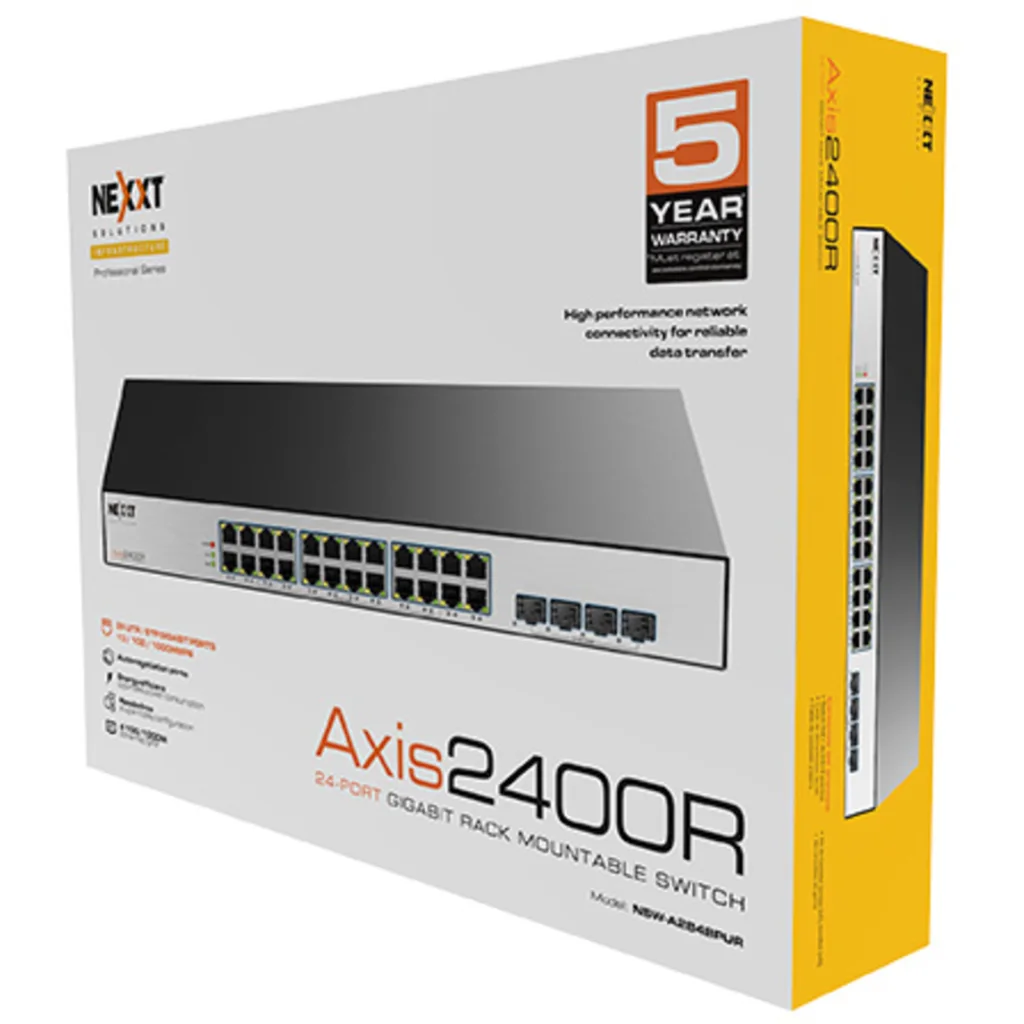 Imagen 5 de Nexxt Solutions Infrastructure - Switch PoE + - Gigabit Ethernet - 24 - 4 Gigabit SFP - Incluye accesorios rack