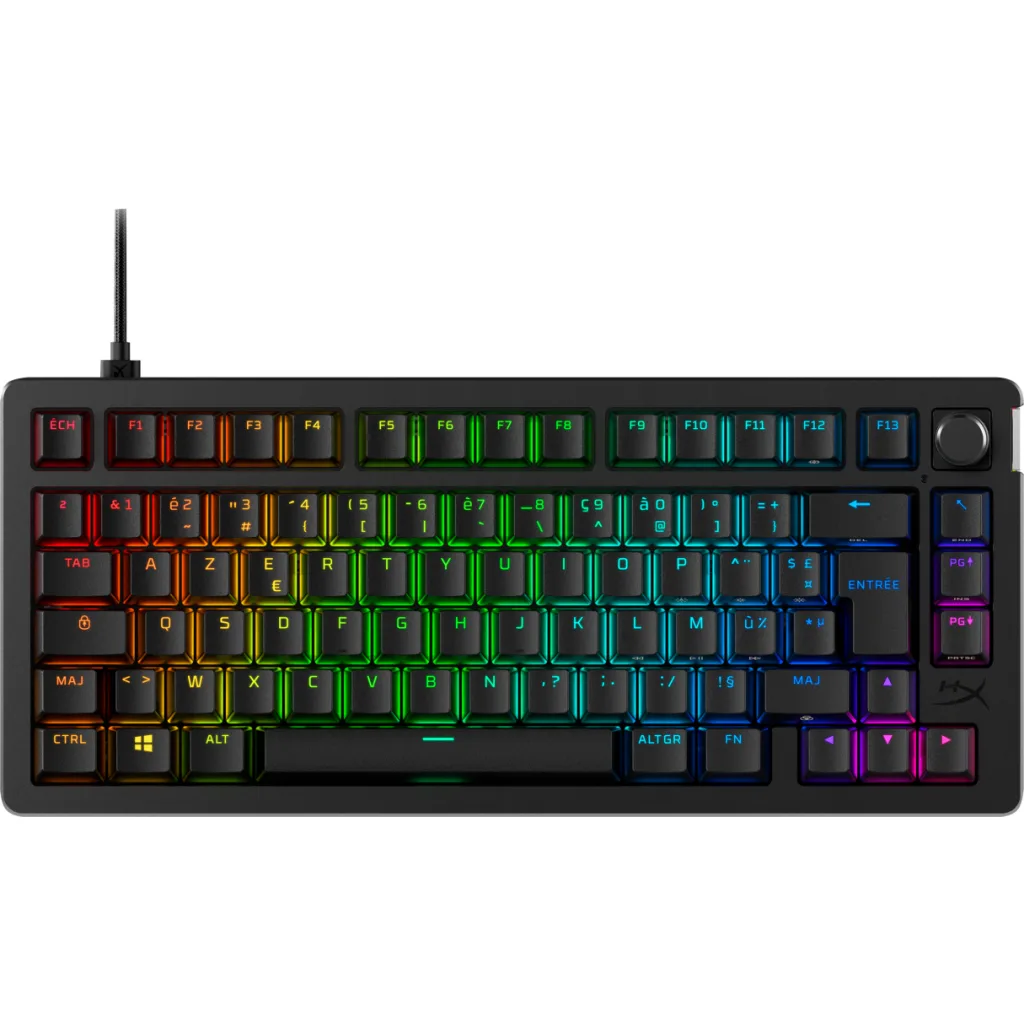 Teclado Gamer Alámbrico HyperX Alloy Rise 75 RGB Switches HyperX Red Español Neg