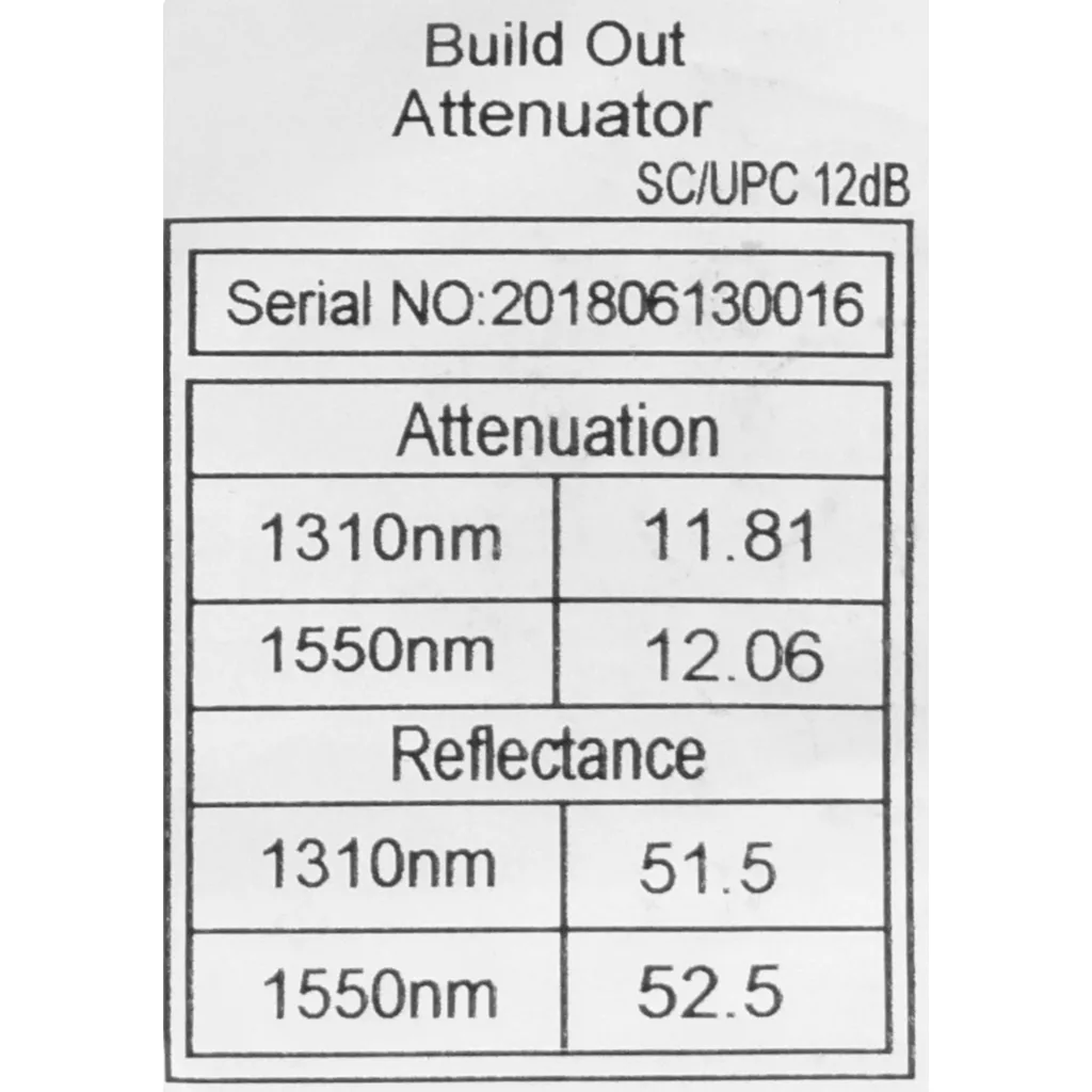 Imagen 1 de 12dB SM SC/UPC Attenuator Atenuador SC-Macho/SC-Hembra MonoModo