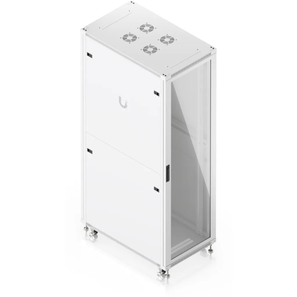 Imagen 3 de UniFi Gabinete rack 42U piso, ensamblado con ventiladores incorporados, paneles removibles y ruedas con cerradura,