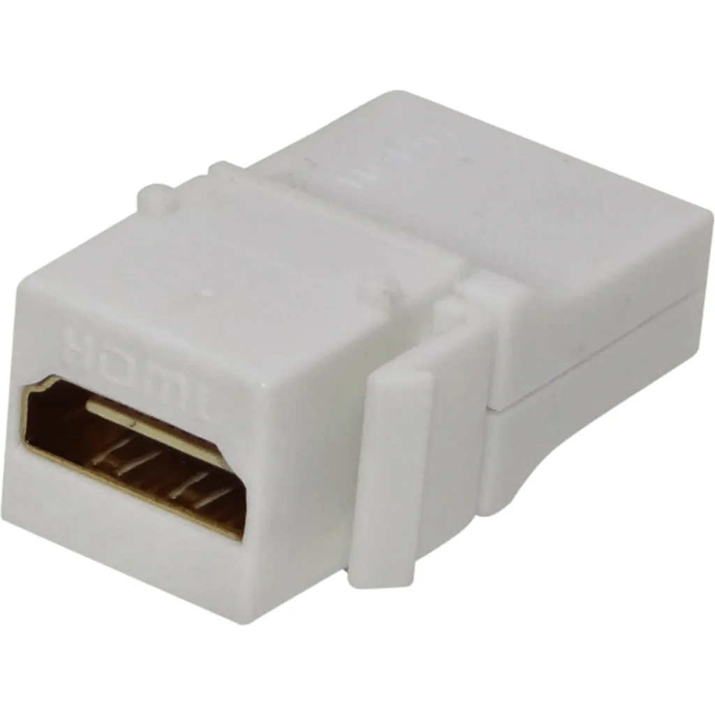 Imagen 1 de HDMI Angular-90-grados Hembra-Hembra Keystone Blanco v1.4