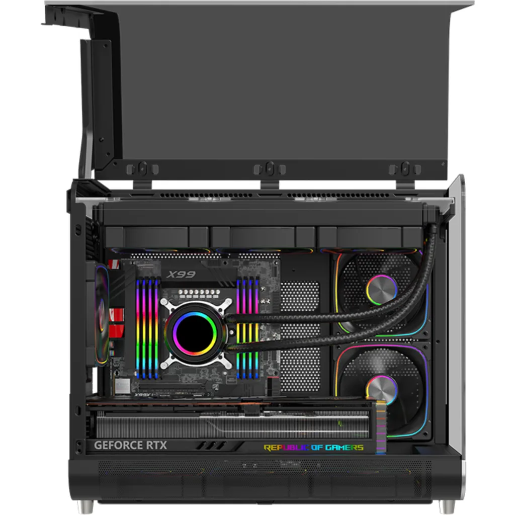 Imagen 18 de Gabinete Gamer XPH Negro | Micro ATX / ITX | 9 Ventiladores ARGB + Controladora + Control Remoto | Pantalla Pixel | USB 3.0 x2 + USB-C