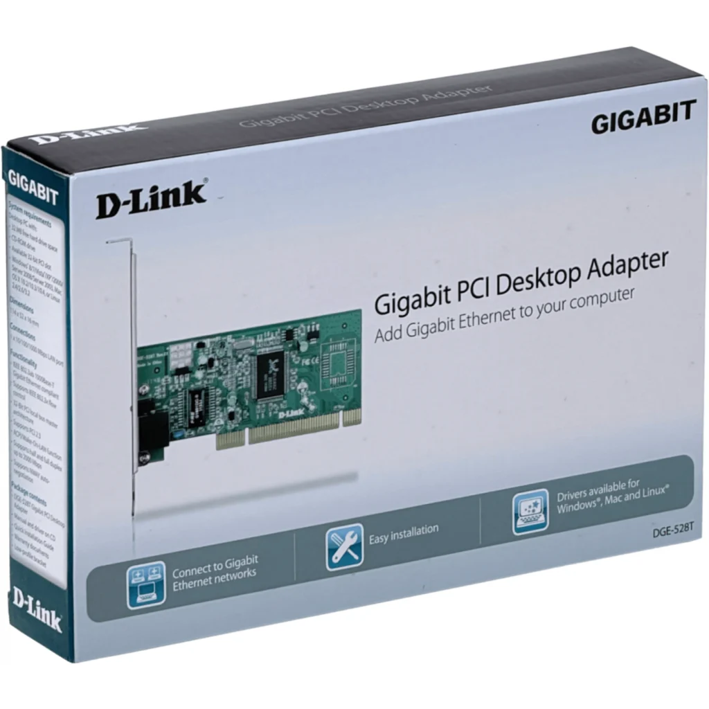 Tarjeta de Red D-Link DGE 528T, PCI a RJ-45 LAN Ethernet 10/100/1000 c/LowProf