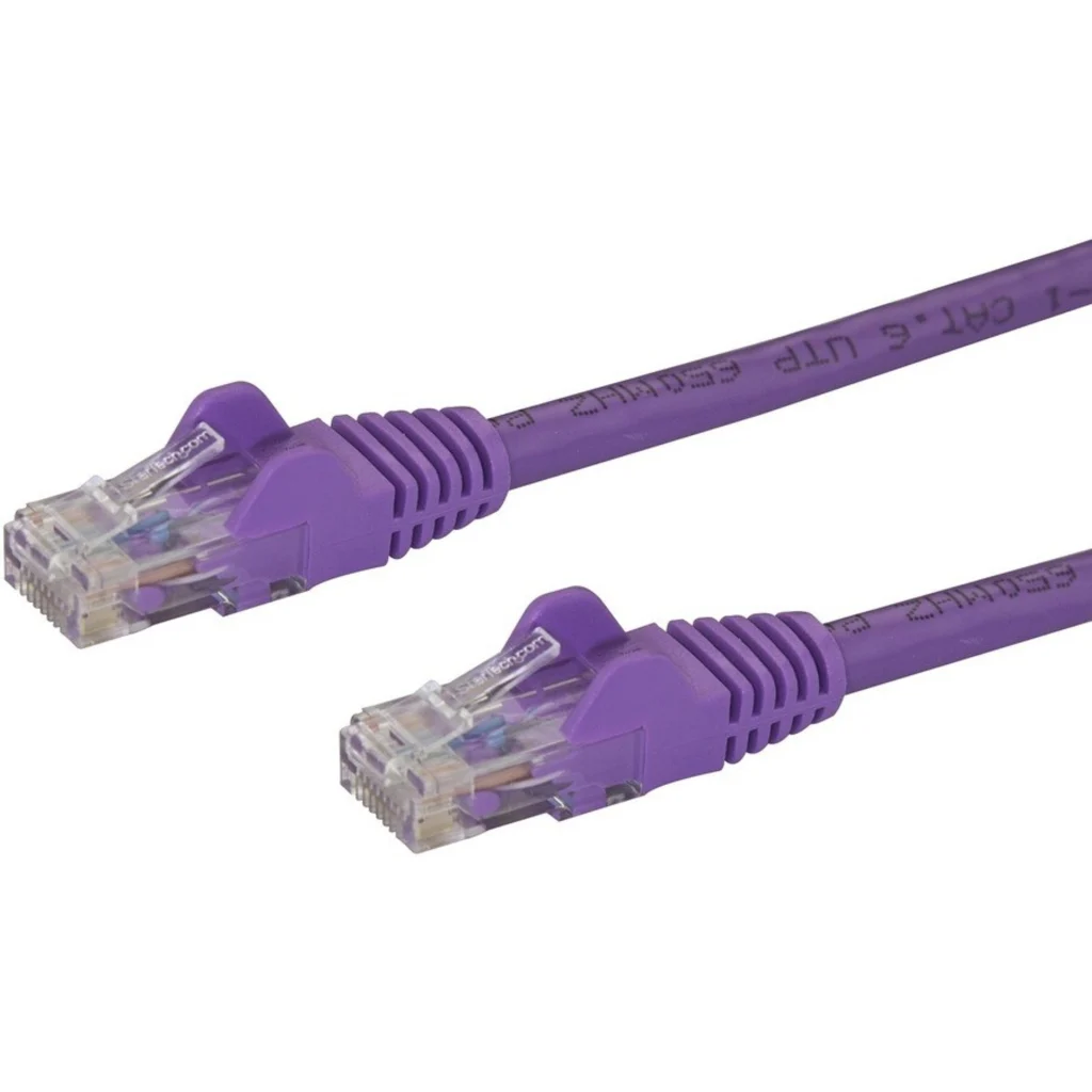 Cable UTP de Red Categoria 6 Violeta Conectores RJ-45 Longitud 10 metros 24 AWG