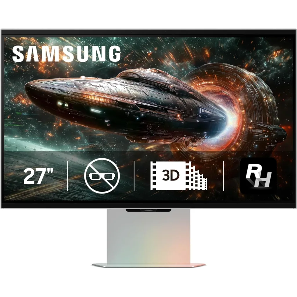 Monitor Vision 3D Gamer Samsung G90XF 27"" 4K sin lentes IPS 165Hz Pivoteable