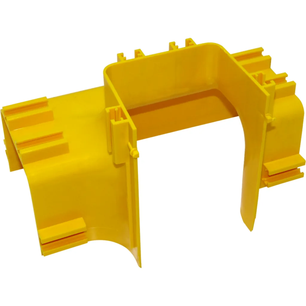 Imagen 1 de 120x100mm Derivacion Vertical Tee Amarilla PC+ABS LSZH Macho