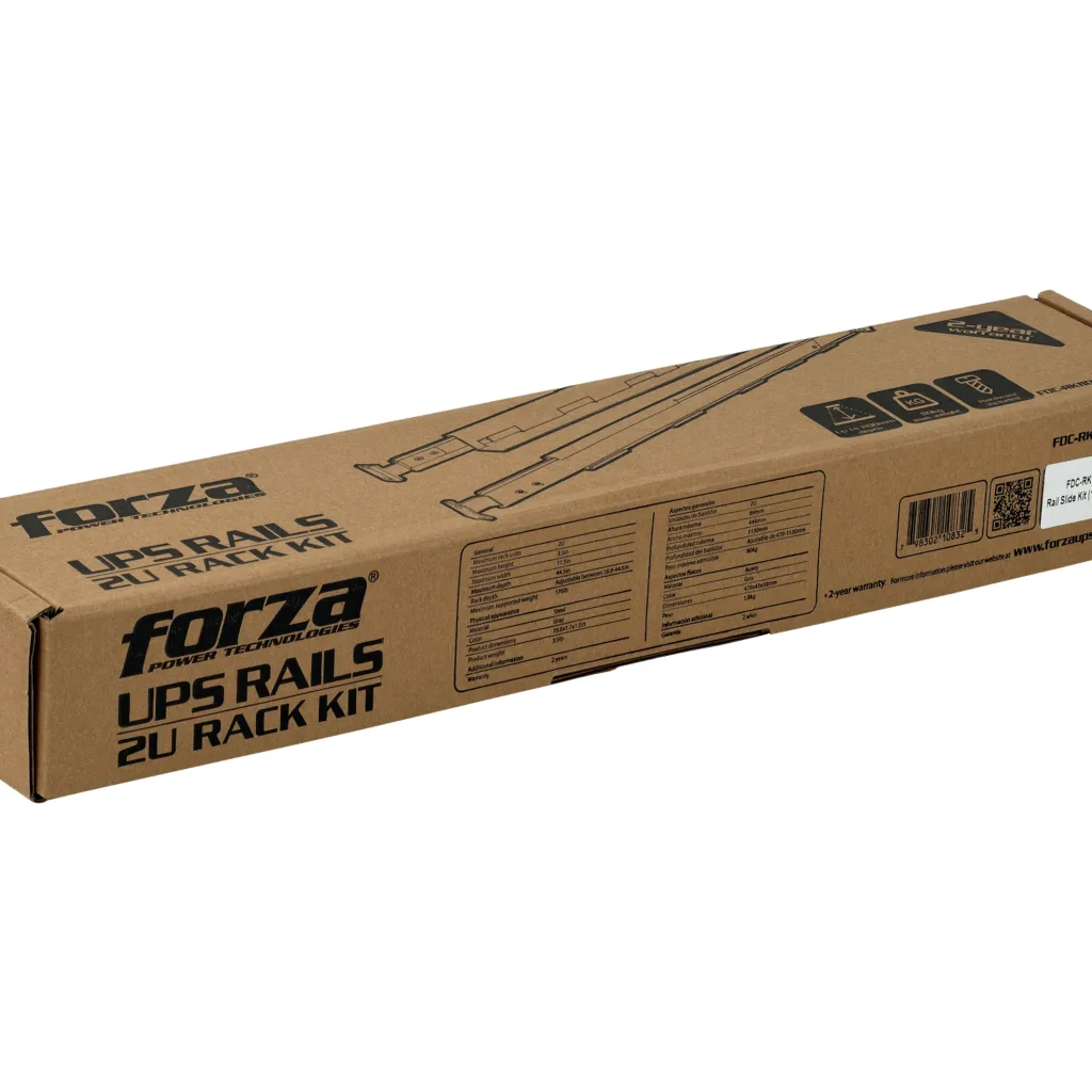 Imagen 1 de Forza 2U Fondo-478-1130mm Riel de Rack Soporta-80Kg