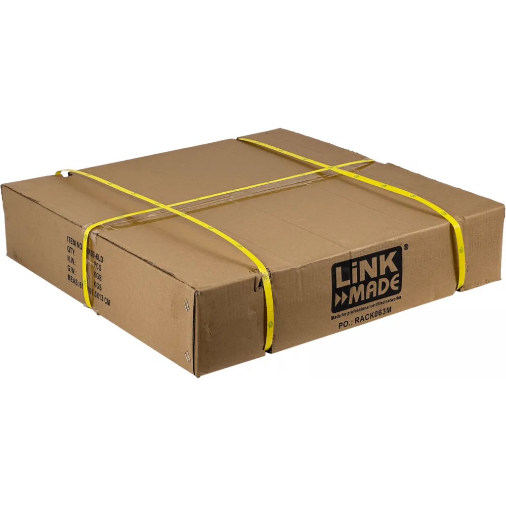 Gabinete Muro LINKMADE RK09-6LD, 9U 60cm fondo, Color Negro (DESARMADO)