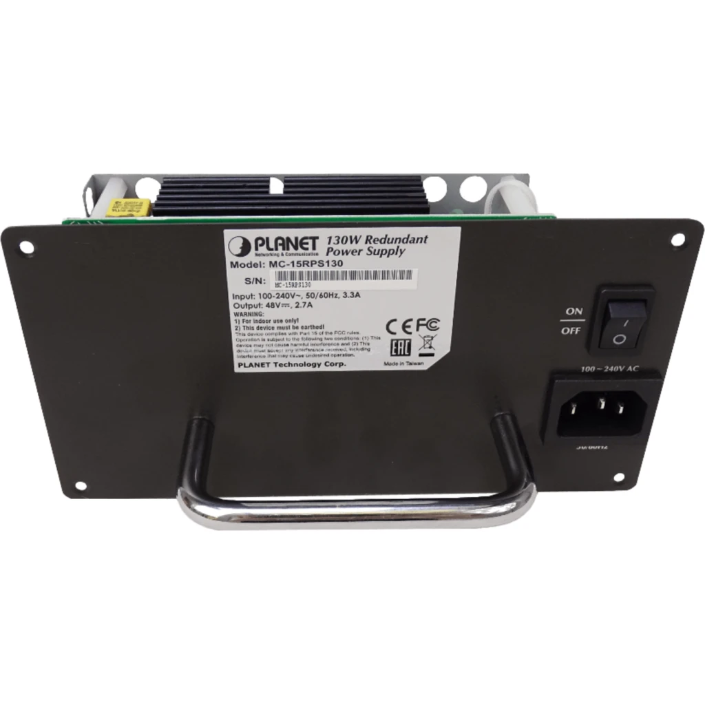 Imagen 2 de PLANET Fuente Redundante para Chasis MC-1500R 100-240VAC 130W