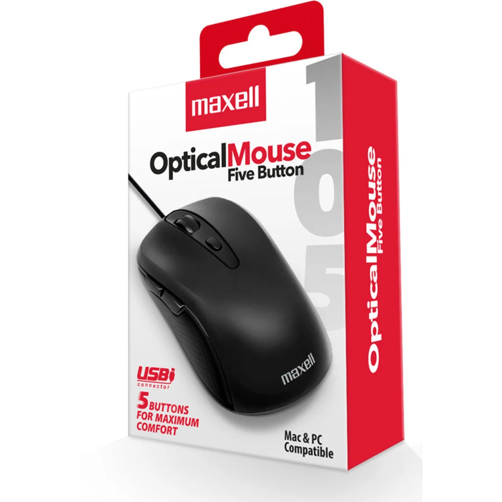 Imagen 3 de Mouse optico Maxell MOWR105 BLACK