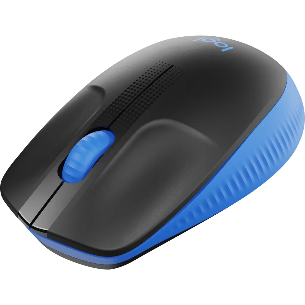 Mouse Inalámbrico Logitech M190 Óptico 1000dpi 3 Botones Recp USB Negro/Azul