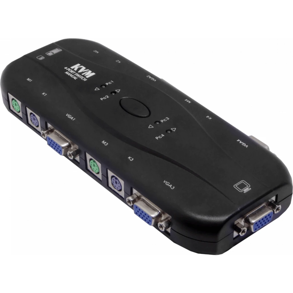 Imagen 4 de KVM 4-PS2-VGA requiere-Cables no-inc-Fuente-Poder/5-9VDC/100mA