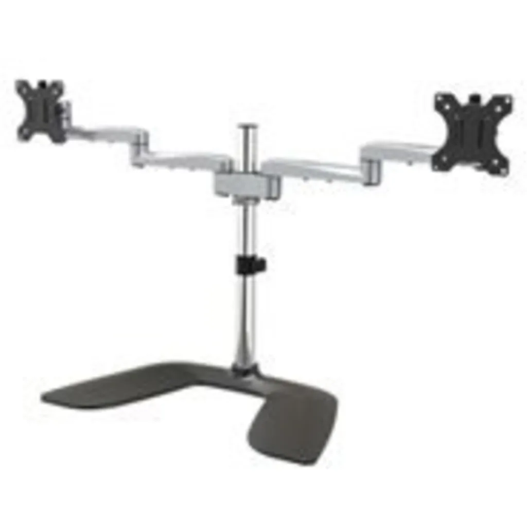 Imagen 4 de StarTech.com Brazo de Soporte VESA Articulado para 2 Monitores de hasta 32 Pulgadas - de Acero y Aluminio - Base para 2 monitores - plástico, aluminio, acero - negro, plata - tamaño de pantalla: 32" - escritorio