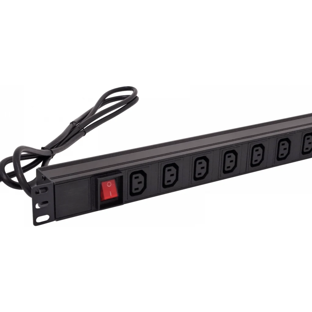 PDU 8-C13 ENCHUFES IN-SCHUKO 16A RACK1U INTERRUPTOR PILOTO