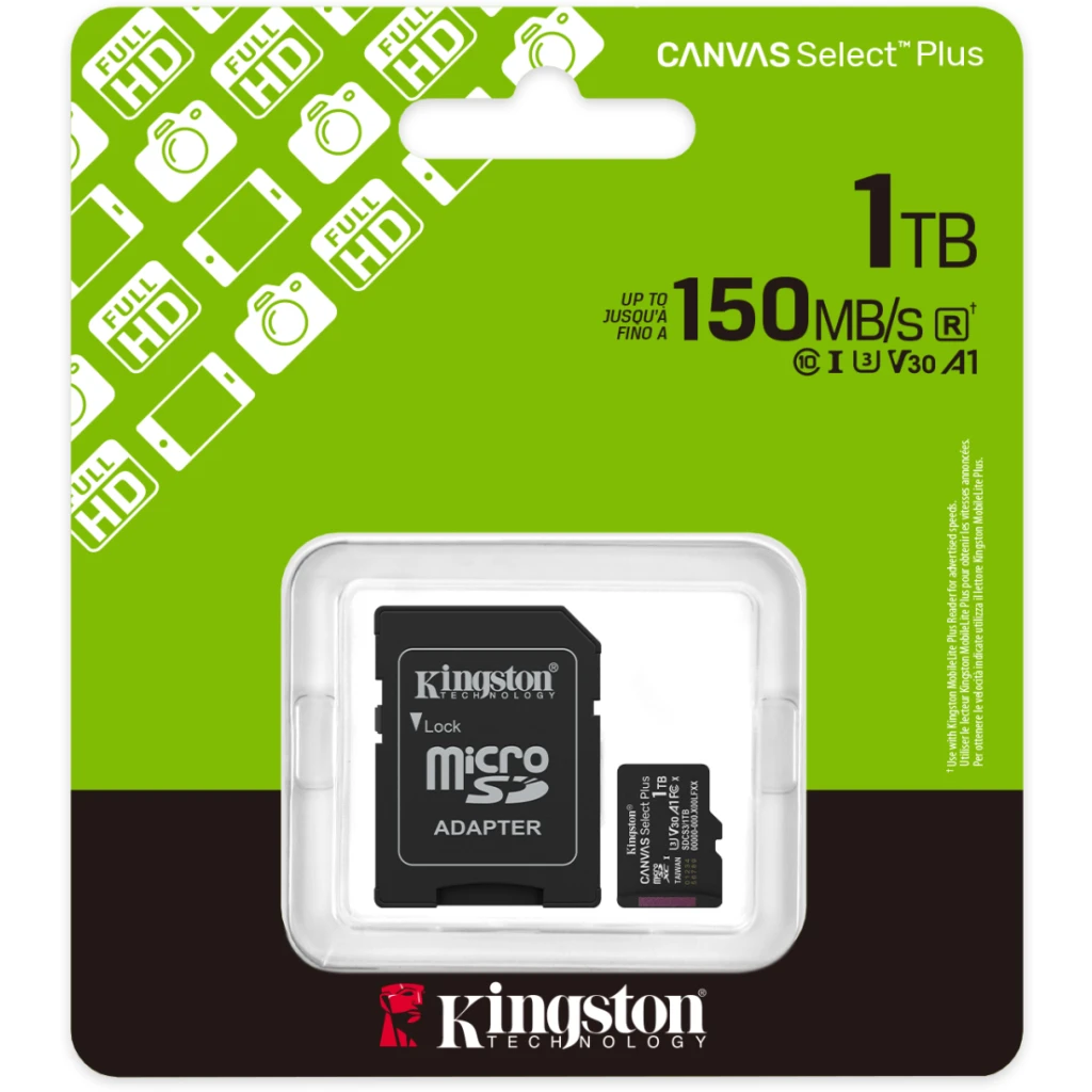 Imagen 4 de Memoria microSDXC 1TB Kingston Canvas Select Plus Clase 10 UHS-I Lec150MB/s