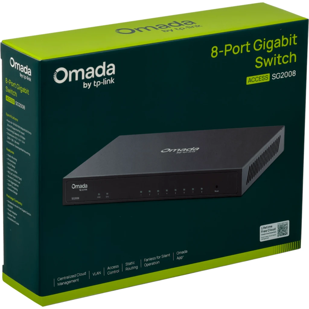 Imagen 2 de Switch TP-Link 8-1000 Metalico Switch Smart Fuente-externa-12V no-Rack