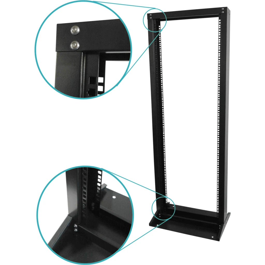Imagen 2 de LINKMADE 32U 1,5M Bastidor Simple 2-pilares Negro req/M6-4KIT