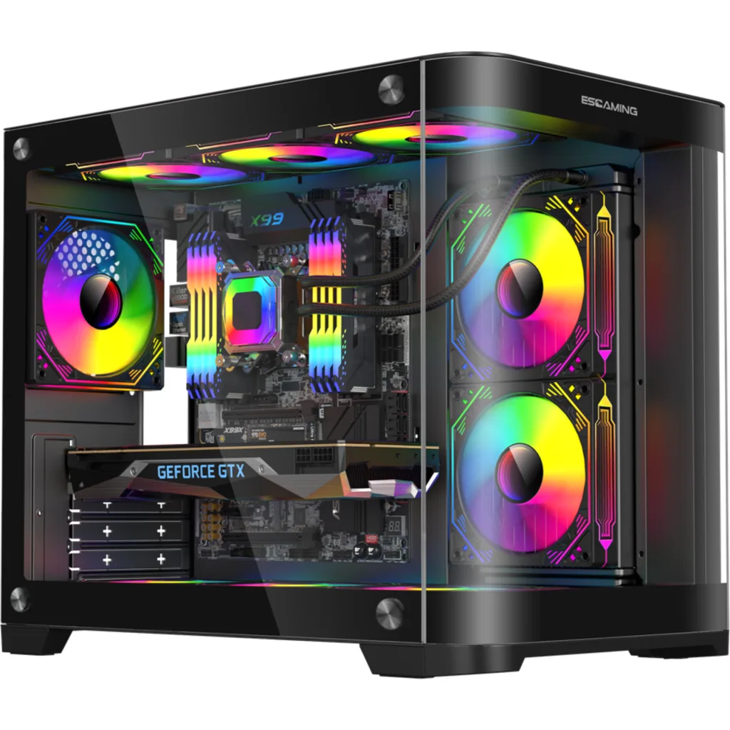 GABINETE GAMER VIPER ARGB/mATX /5 FAN INCLUIDOS/ SIN FUENTE / INCLUYE CONTROL REMOTO Y CONTROLADORA/ USB 3.0/ USB C