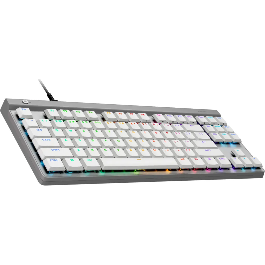 Imagen 2 de Teclado Gamer Alámbrico Logitech G515 TKL,Mecánico Inglés Switch Táctil RGB Blan