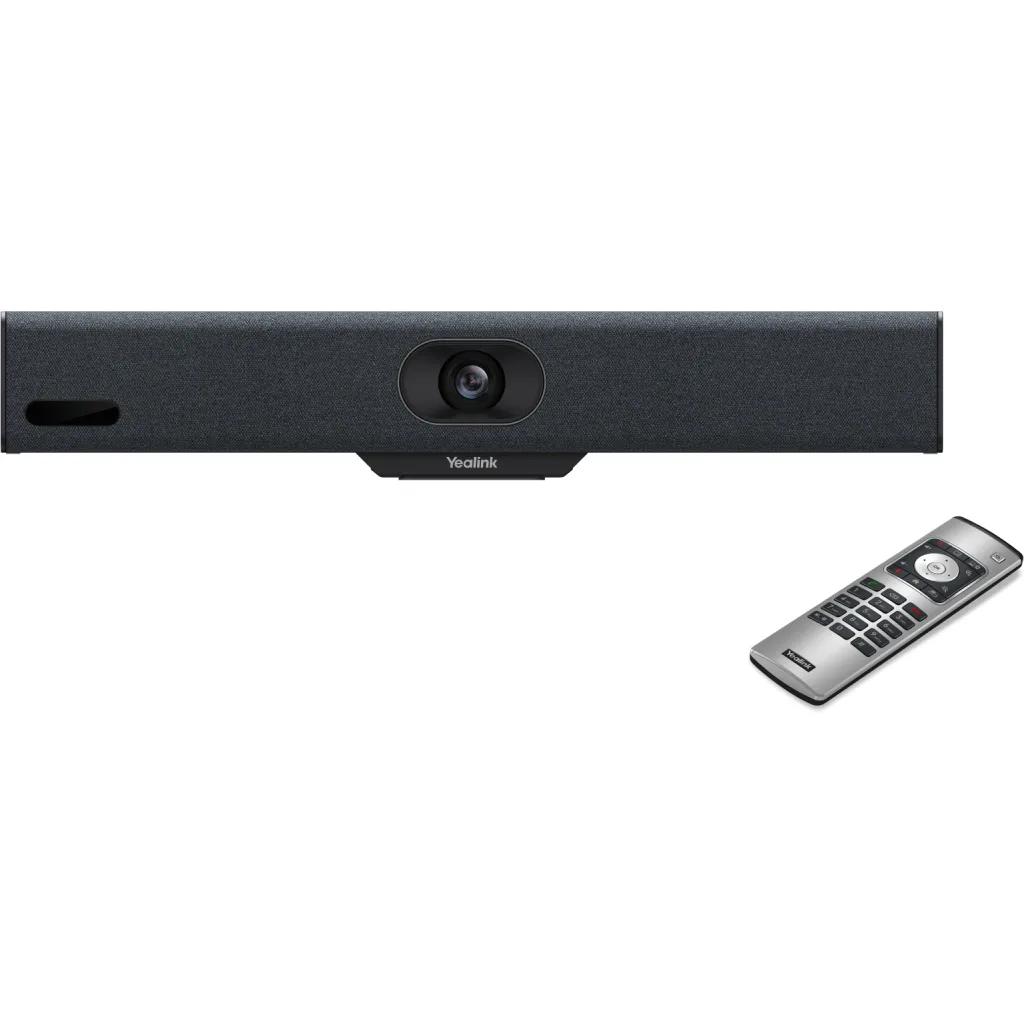 Barra de video conferencia para salas compactas, compatible con Teams , Zoom y BYOD. Incluye control remoto