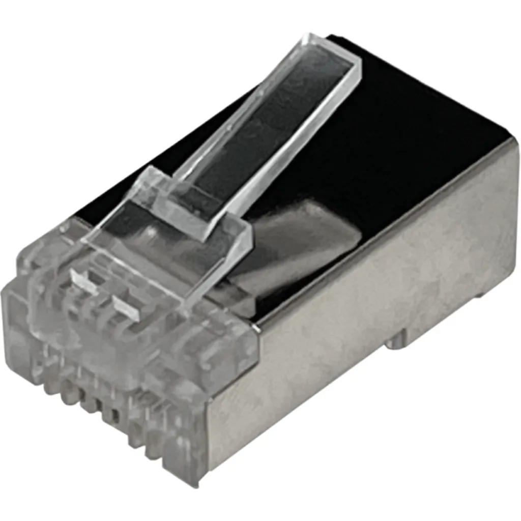 Conector RJ-45 50 unidades p/Unifilar Categoria 6 FTP STP Conector Metálico