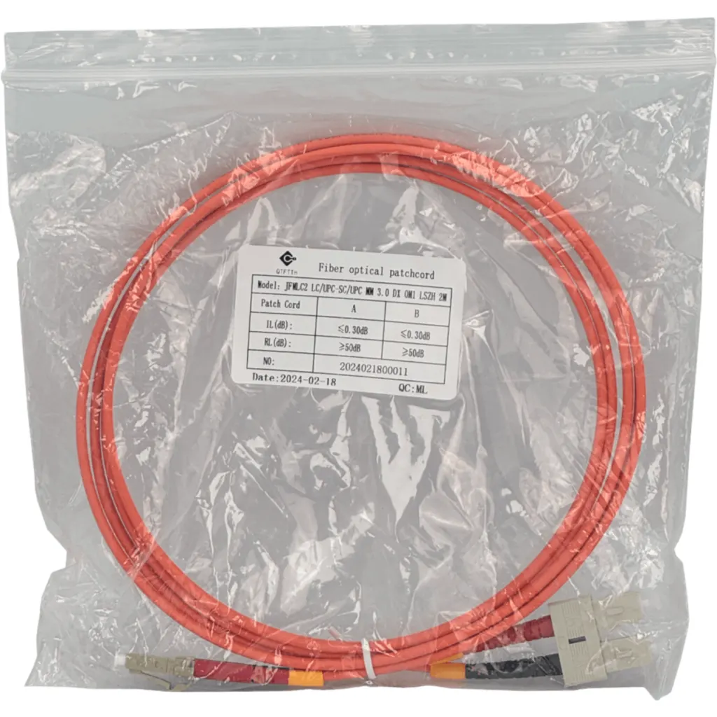 Imagen 2 de 2mt LC-SC OM1 MultiModo MM Duplex Jumper Fibra 3mm 62.5/125um