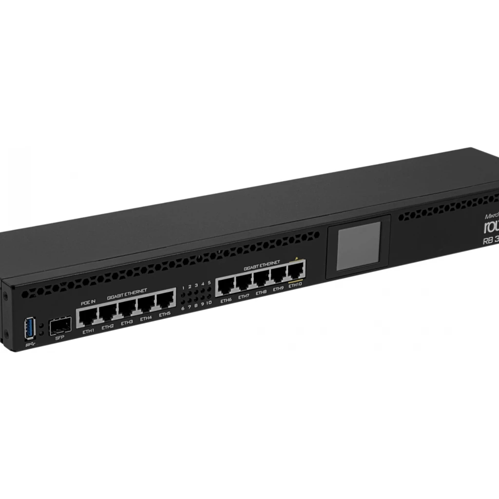 Imagen 4 de Router RB3011UiAS-RM con CPU ARM dual core, 10 puertos Gigabit, SFP, USB 3.0 y RouterOS. Potente solución rack para redes empresariales.