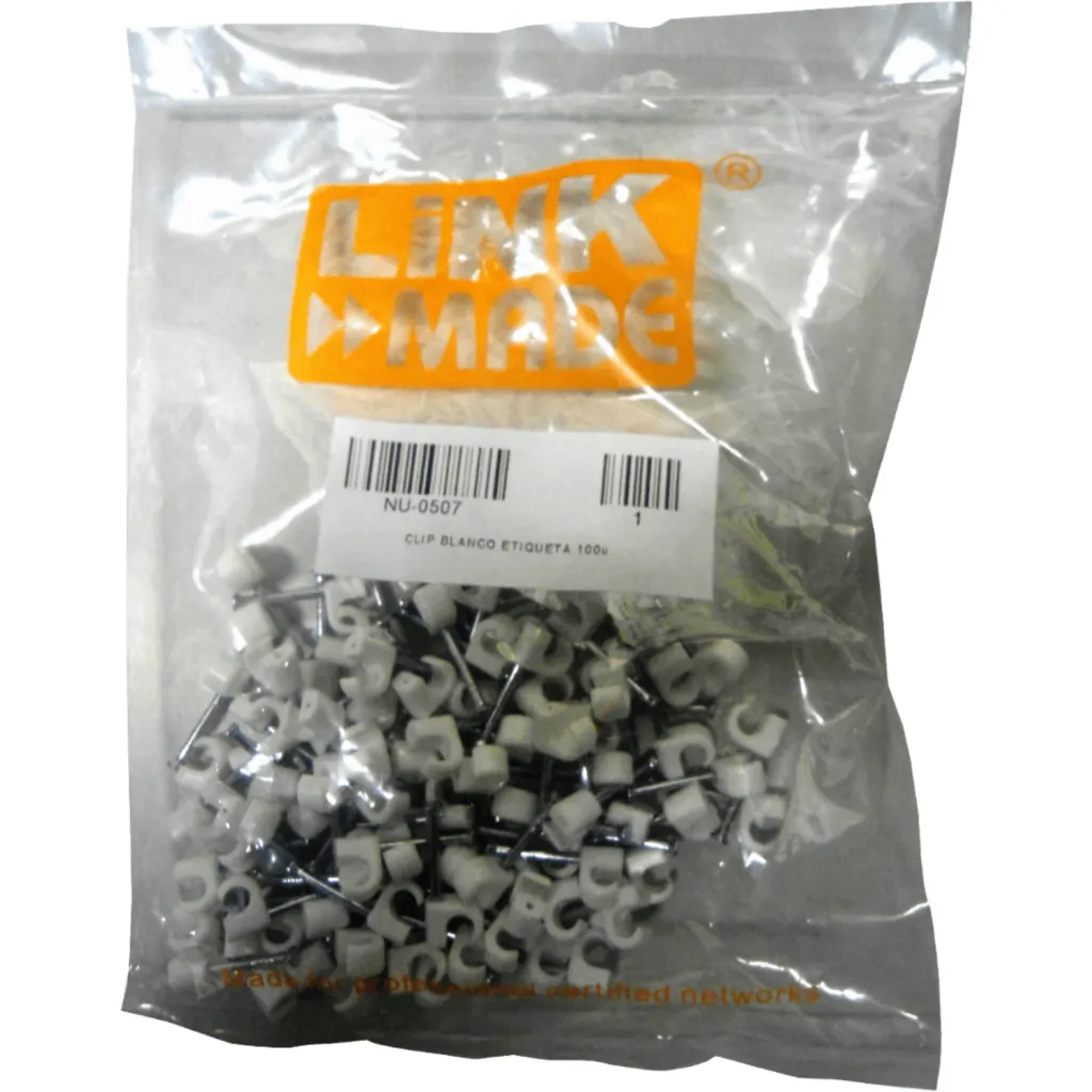 LINKMADE Grampa 5mm Redonda Blanca Clavo para Concreto 100-unidades