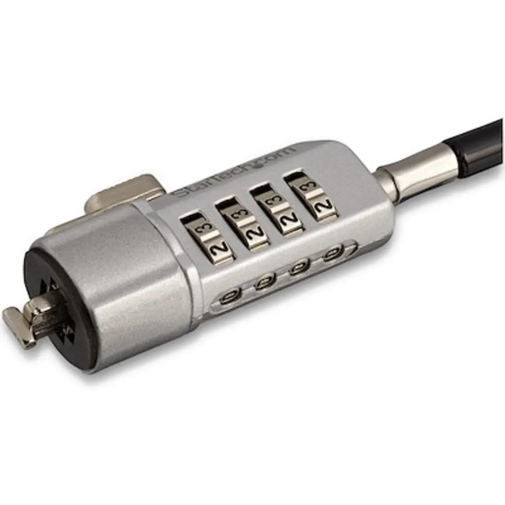 Imagen 1 de Cable de Seguridad StarTech Candado combinacion 4 Digitos 1.8 mt PC/Laptop Negro