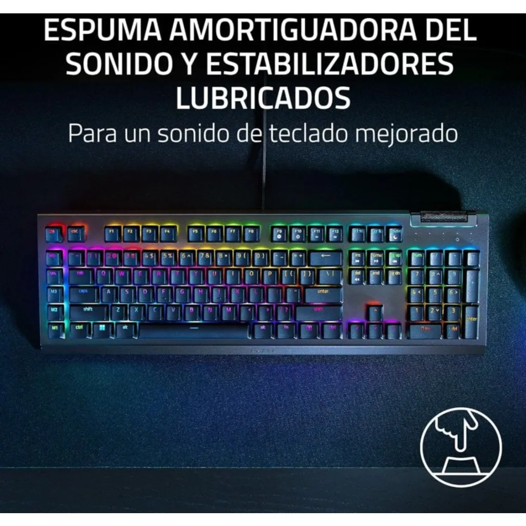 Imagen 6 de Teclado Gamer Alámbrico Razer BlackWidow V4 X, Chroma RGB Mecánico Español