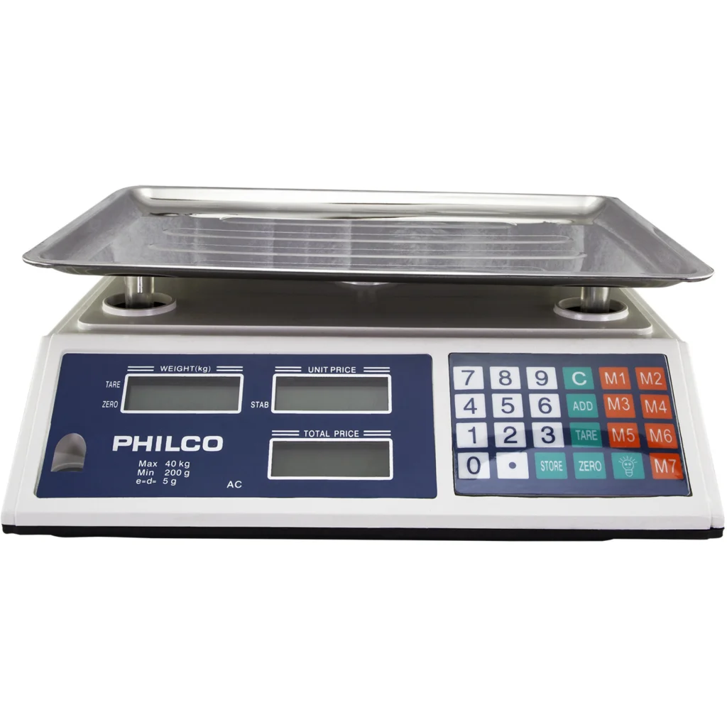 BALANZA DIGITAL 40 KG PHILCO ACERO INOX.
