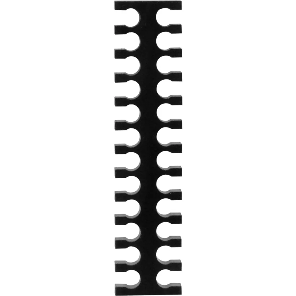 Peine para 24 Cables de 3mm Ordenador de Manojo Acrilico Negro 14x60mm