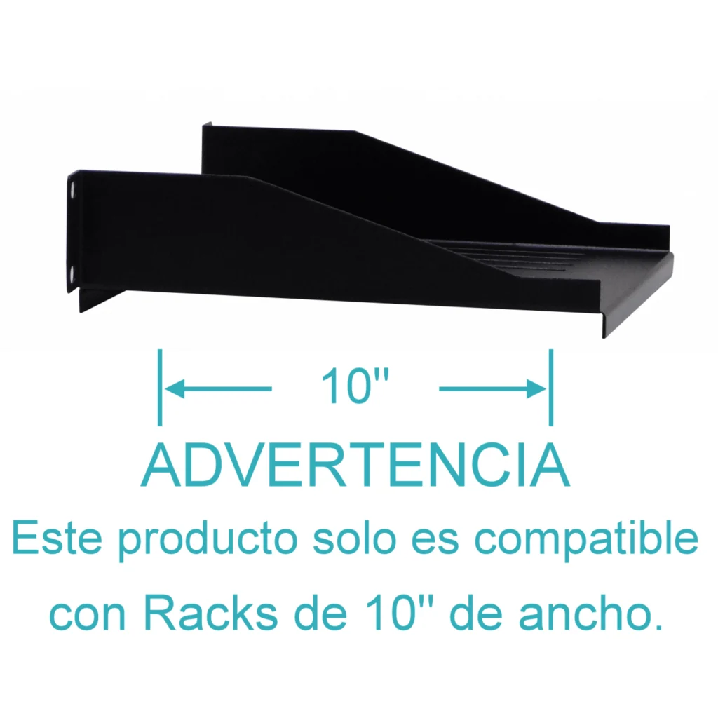 Imagen 3 de LINKMADE 1U 10 Pulg-angosto 20cm-Fondo Bandeja Ventilada Acero-1,2mm