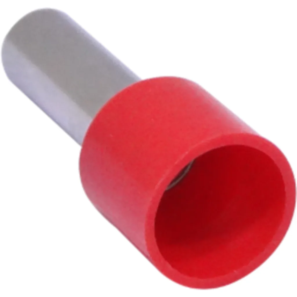 Imagen 1 de Rojo 10,0mm2 12/21,5mm 100-unid AWG7 Ferrules Terminal Aislado Crimp